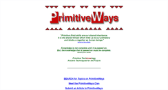 Desktop Screenshot of primitiveways.com